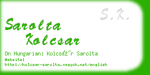 sarolta kolcsar business card